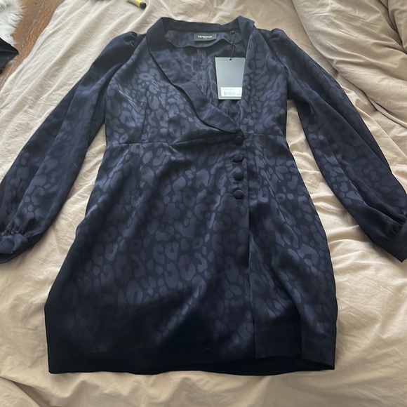 The Kooples Blazer-style short dress with leopard print size 2 NWT - Picture 4 of 5